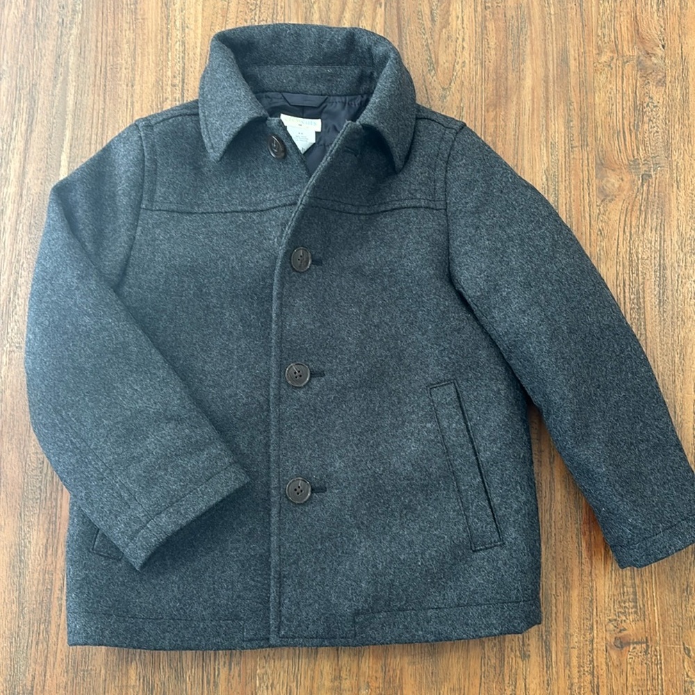 J. Crew Kids Charcoal Gray Pea Coat